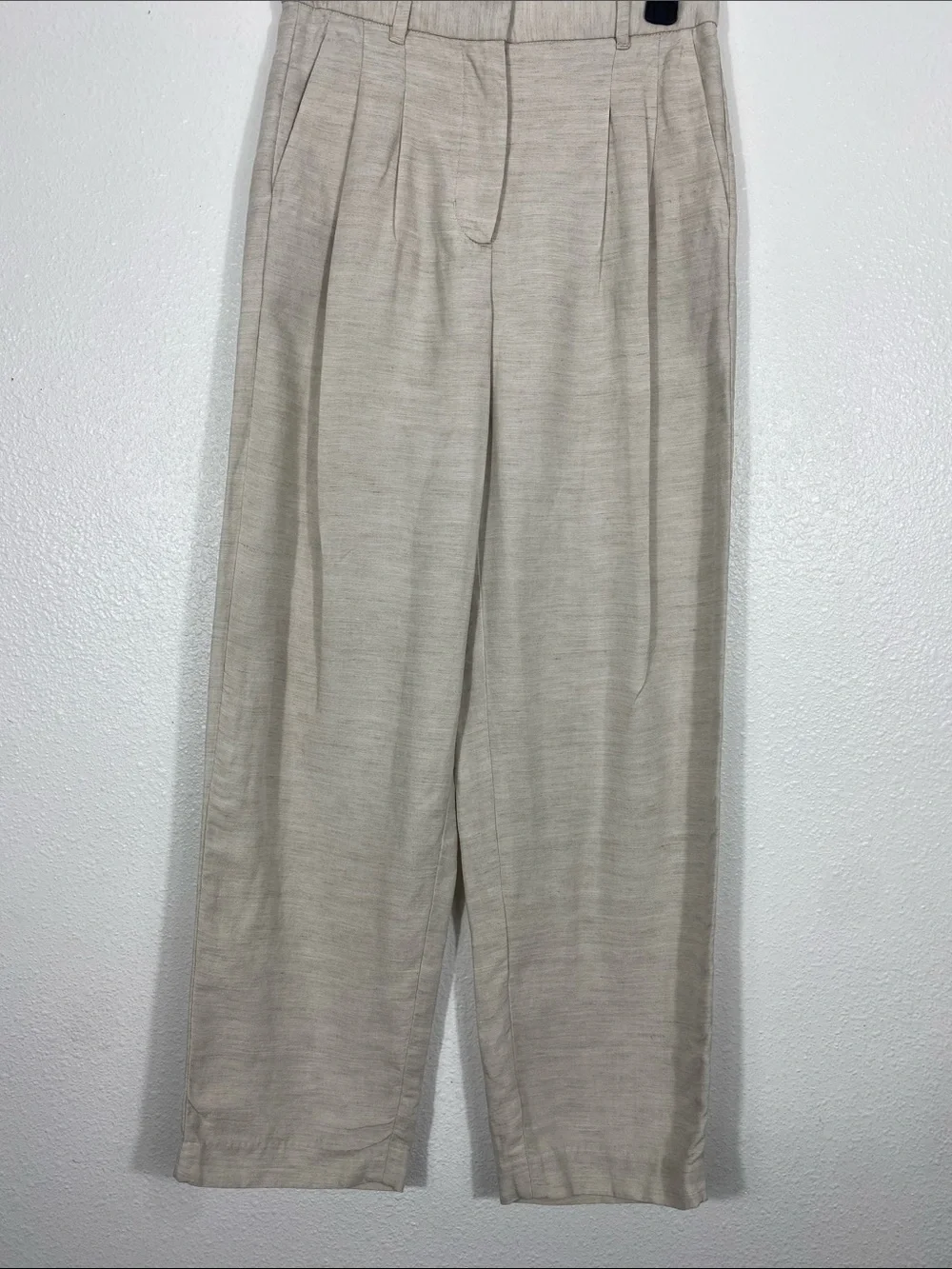 Wilfred Cropped High-Rise Wide-Leg Pants - Cream Size 2 Tencel Lyocell Linen